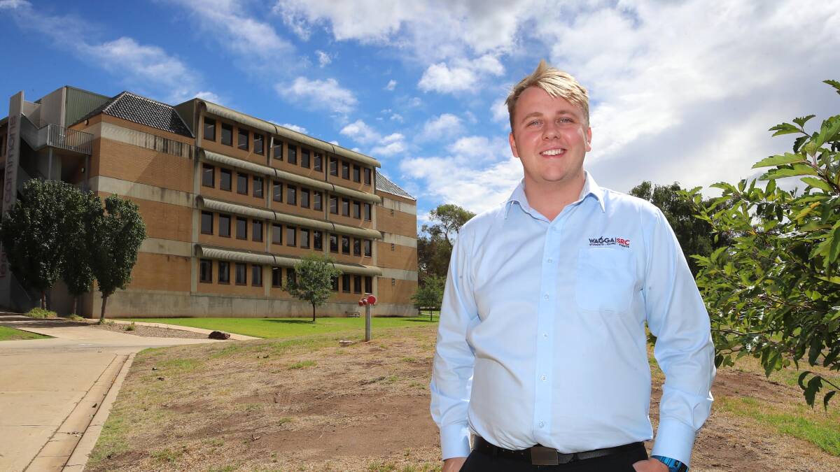 CHEAP IS KEY: CSU Wagga SRC president Steven Seabrook says majority of students look for cheaper alternatives than to purchase their textbooks at Co-op. Picture: Les Smith
