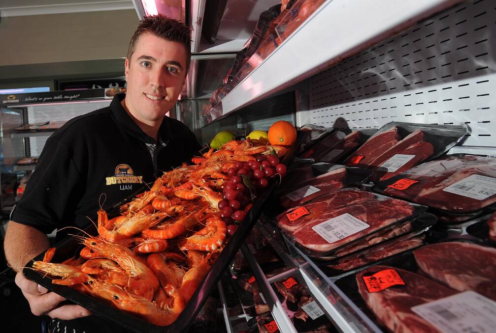 TURN TO SEAFOOD: South Wagga Butchery owner Liam Hanigan says those on a budget could turn to seafood and barbecued meats. 