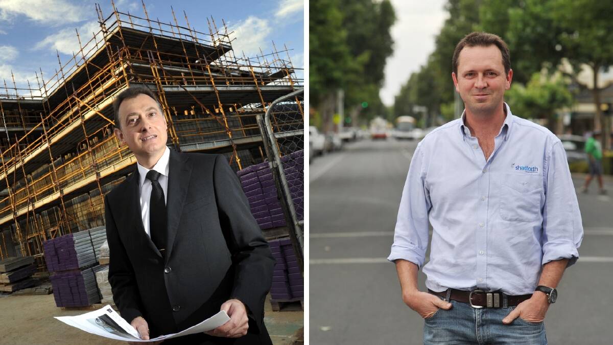 TIME WILL TELL: Developer Daniel Donebus and local financial adviser Julian McLaren both agree that the royal banking commission won't affect Wagga's strong property market as it has in the metro areas. 