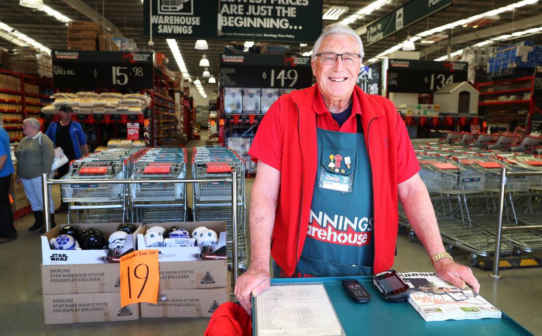 HAPPY CHAP: Allan Fleischer says he has been in the workforce since he was 16 years old and is not ready to hang up his uniform yet. Picture: Emma Hillier
