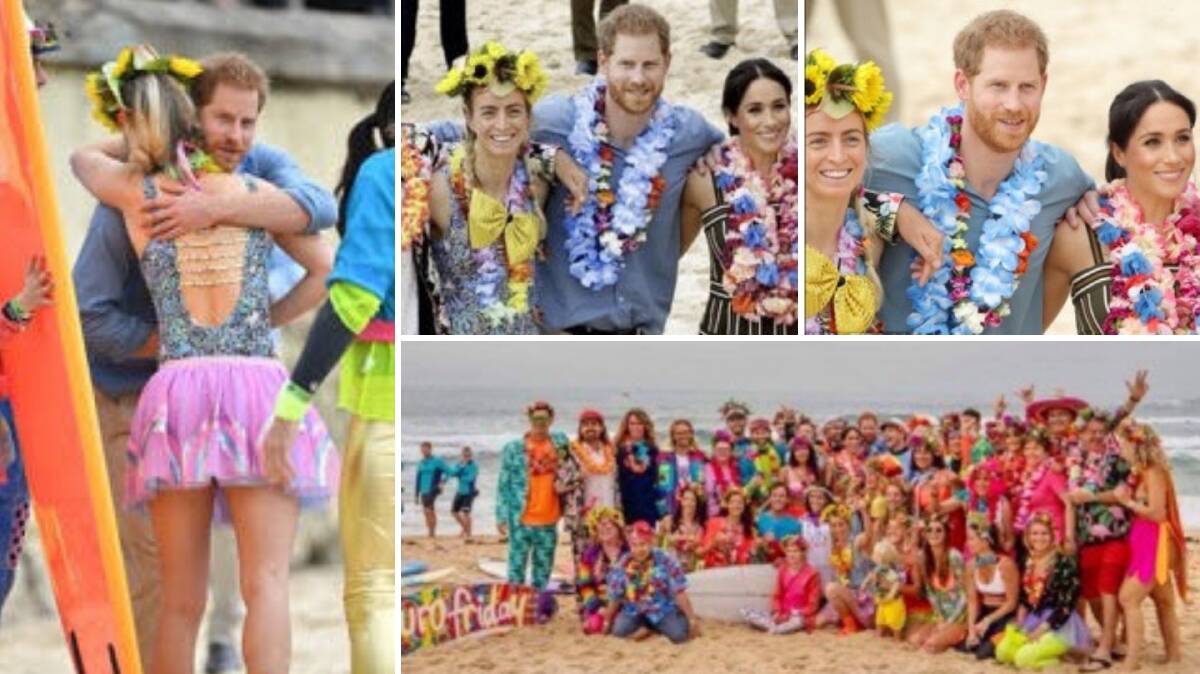 OneWave surfing group is joined by the Royals on October 19 as they raise awareness for mental health. Pictures: supplied