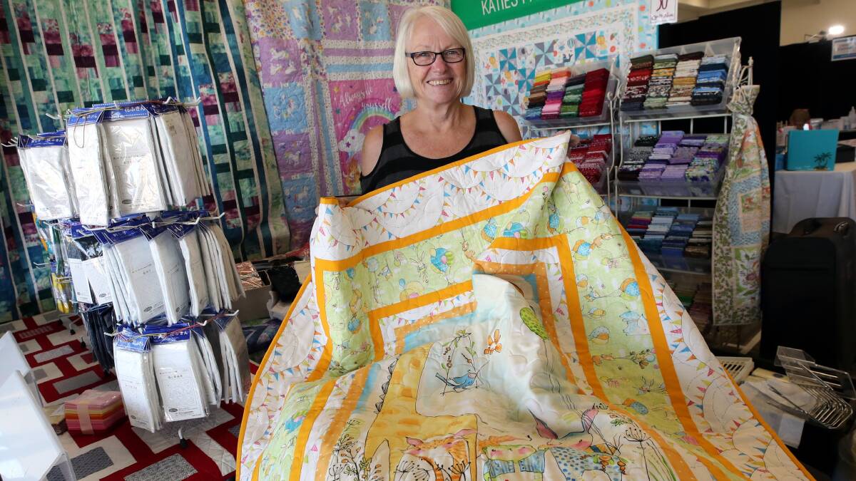 SEW FUN: Melbourne-based patchwork artist Karen Burns said as long as there is "passion" the rest doesn't matter. Picture: Les Smith