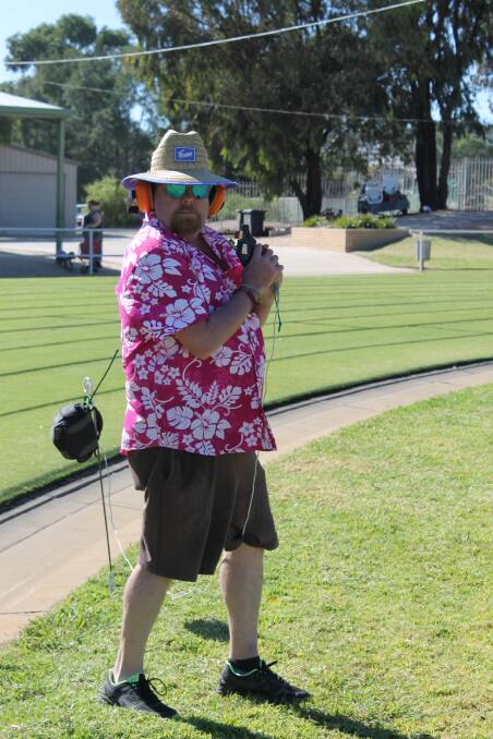 LOOK OUT: Grade 5 teacher Gavin Lihou, all dressed-up at the school's athletics carnival. 