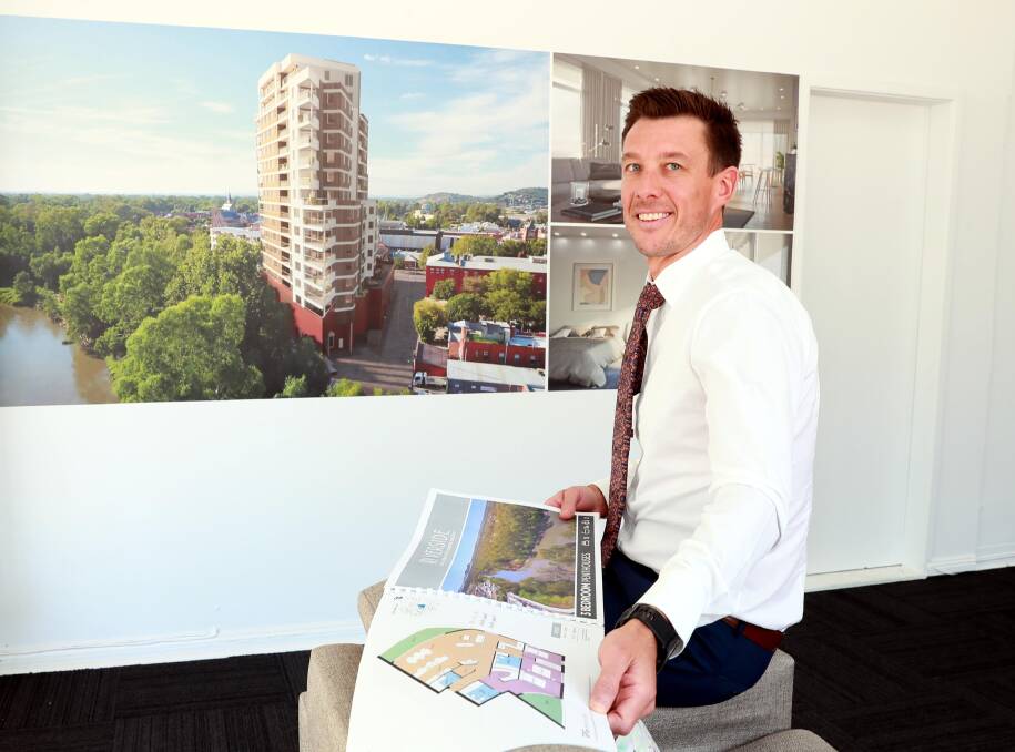 STEP INSIDE: Fitzpatricks Real Estate director Shaun Lowry says the units on offer suit anyone looking for a low maintenance lifestyle. Picture: Les Smith