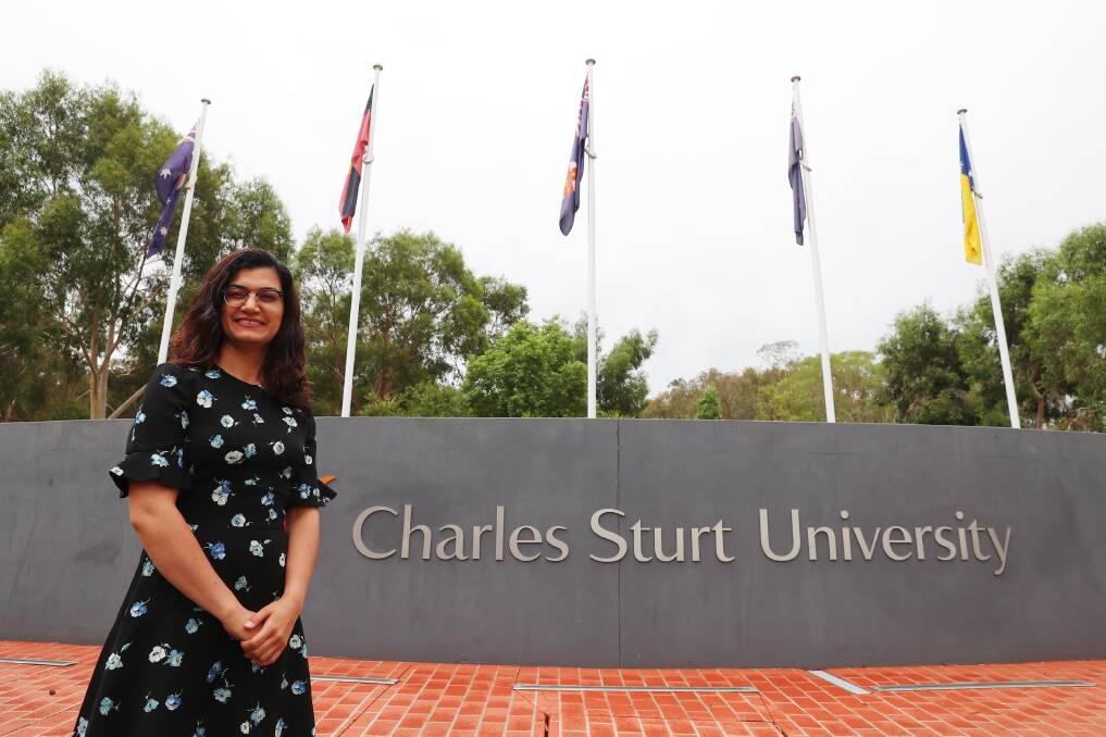 AGAINST NAME CHANGE: International PhD student at the CSU Wagga campus Forough Ataollahi opposed proposed name change and money should be spent on research instead. Picture: Emma Hillier
