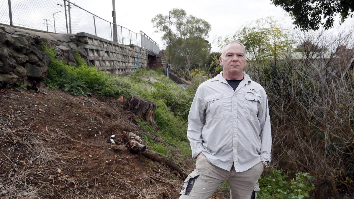 LIFTED: Turvey Park resident Adam Boxall is concerned about how traffic will be managed while the Edmondson Street bridge is replaced. Picture: Les Smith