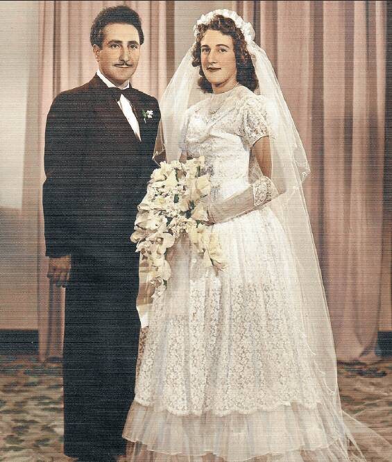 LOVE AT FIRST DANCE: Ross and Joyce Catanzariti on their wedding day on January 20, 1951. PHOTO: Supplied