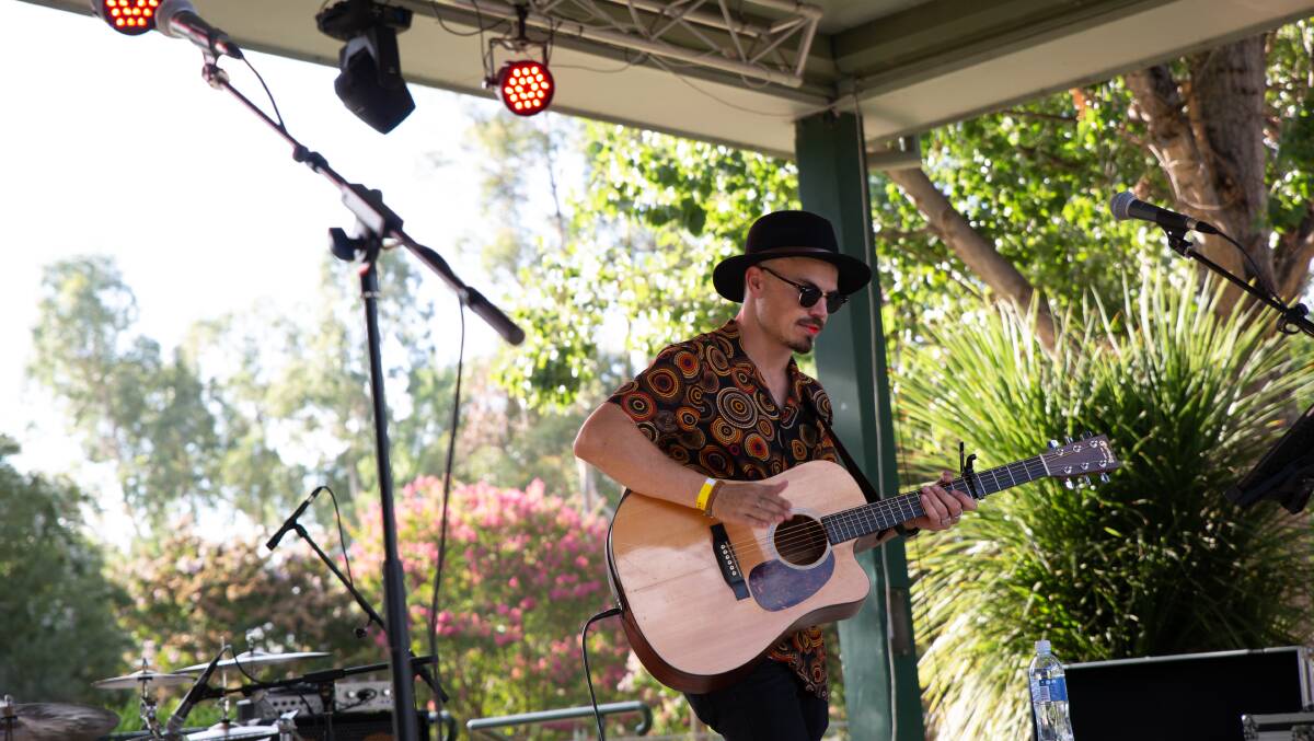 PERFORMANCE: The festival was the first big event local musician Nathan Lamont had played in since the summer bushfires in 2019. Picture: Madeline Begley