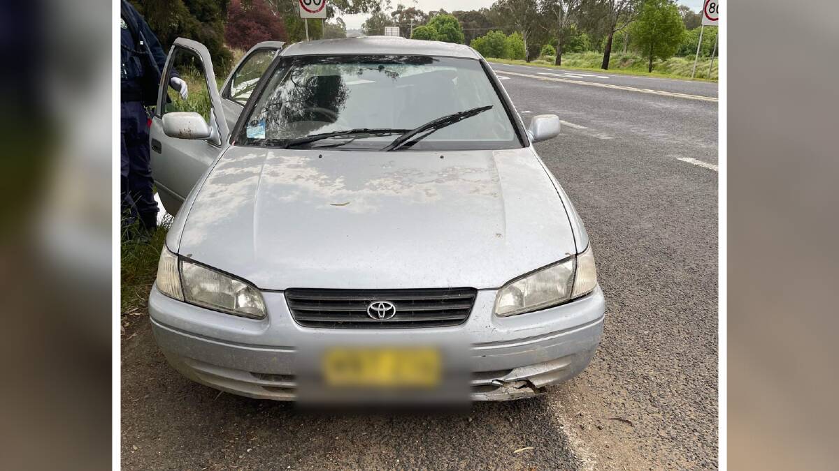 Police uncovered the stolen 2000 Toyota Camry on the corner of Pearson and Edward streets shortly after the break and enter was reported. Picture supplied