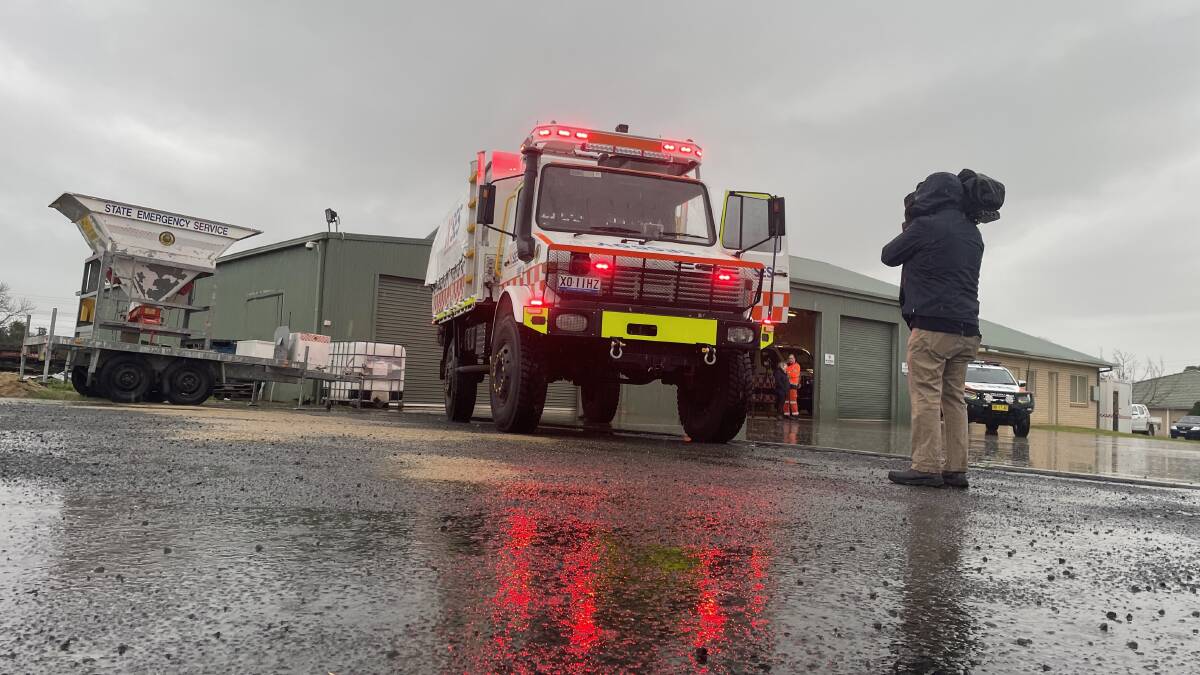 GEARING UP: Specialised high-clearance rescue vehicles have been brought to the Riverina to help the NSW SES manage any potential floods as heavy rain batters the region. Picture: Monty Jacka