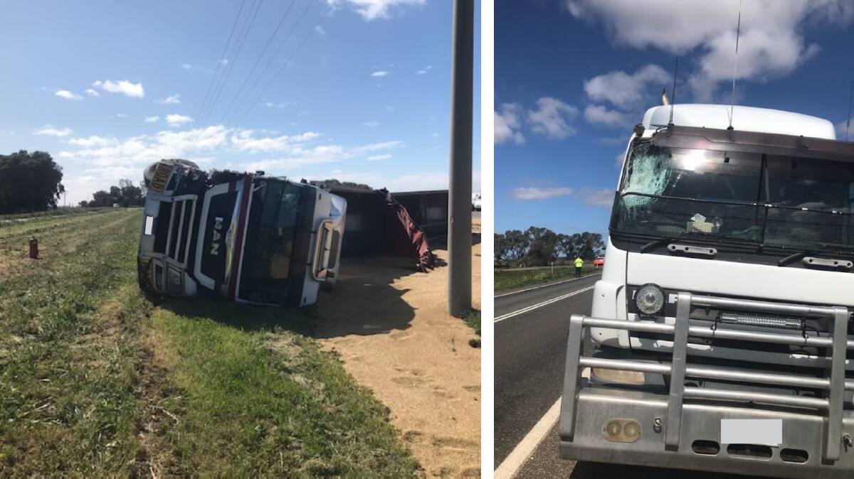CRASH: Both trucks were damaged extensively following the collision. PHOTOS: Supplied