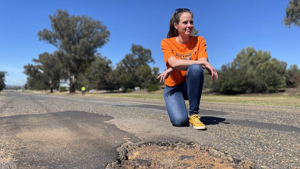 GROUP E: Filling potholes and providing solutions to the dire state of Wagga's roads is top of the agenda for Georgie Davies. Picture: Monty Jacka