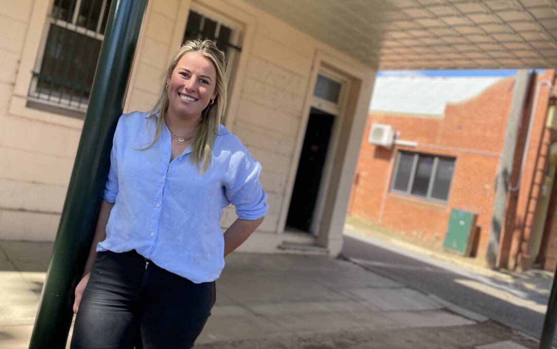 PASSIONATE: Rachel Fowler hopes to transform the dilapidated Johnston Street building into her dream cafe. Picture: Monty Jacka
