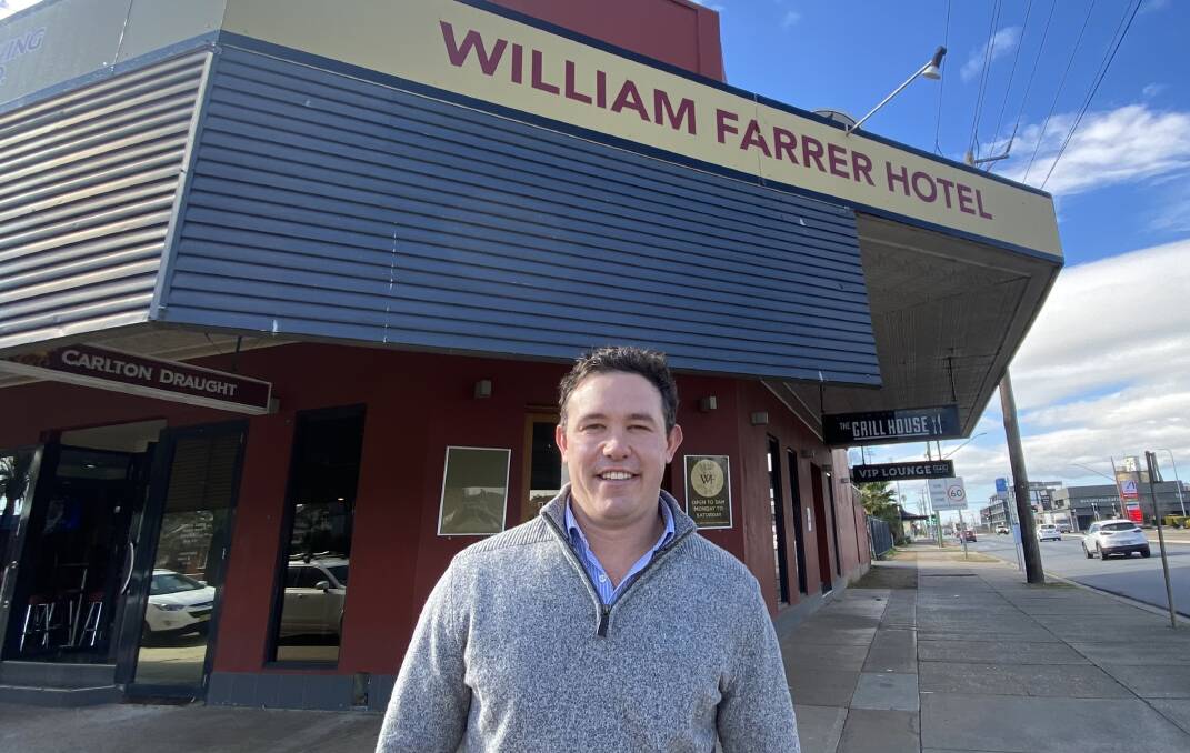VENTURES: Harvest Hotels director Fraser Haughton also purchased the nearby William Farrer Hotel in June last year. 