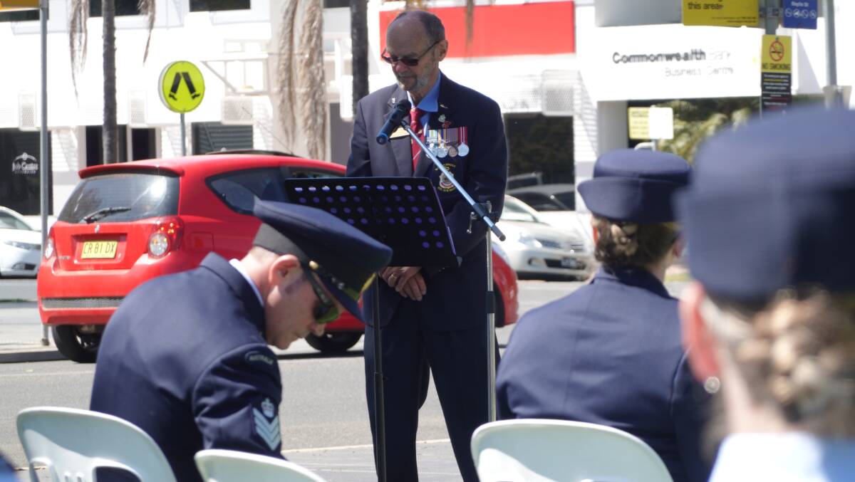 CEREMONY: Wagga RSL Sub-Branch vice president Ken May hosted the inaugural commemoration. Picture: Monty Jacka