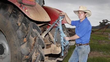 PREFERENCE: Uranquinty farmer Rory Fogg dropped out of his university degree and chose to study at TAFE, which he feels has offered him a more hands-on and personalised education. Picture: Les Smith