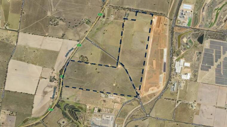 PLANS: The Department of Regional NSW has sought council approval for to turn land just off Trahairs Road at Bomen into 14 industrial lots for the special activation precinct. Picture: ePlanning Spatial Viewer