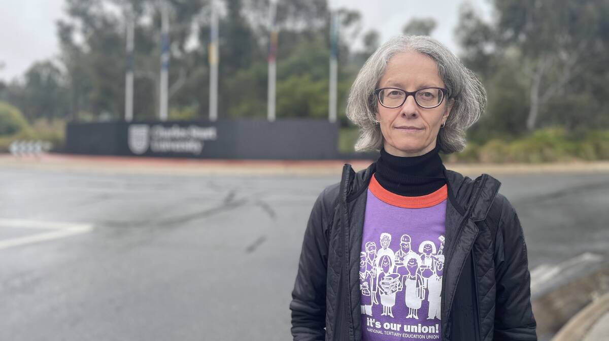 PROBLEM: National Tertiary Education Union member Dr Emma Rush said Charles Sturt University's underpayments of casual staff were a "grave concern". Picture: Monty Jacka