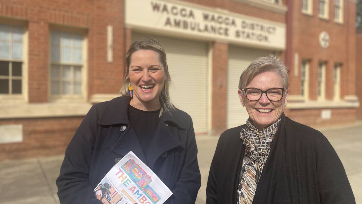 SECURED: Eastern Riverina Arts' Claire Harris and Anne Lowe said 'The Ambo' will help elevate aspiring Wagga artists. Picture: Monty Jacka