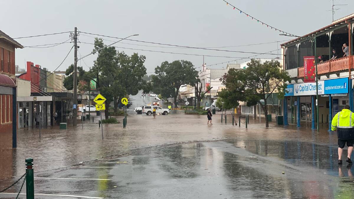 DELUGE: Heavy rainfall experienced in Narrandera over the weekend caused flooding in multiple local businesses. Picture: Narrandera Shire Council