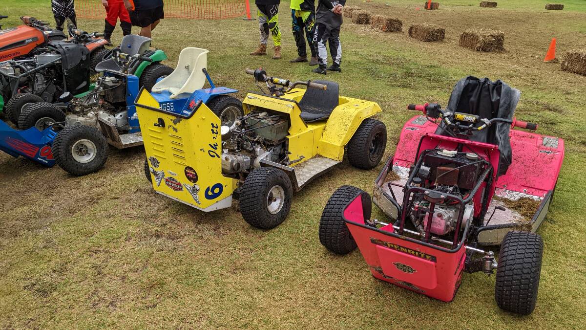 UPGRADES: Racers will be competing on souped-up ride on lawn mowers, some of which have been fitted with powerful motorcycle engines. Picture: Andrew McPherson