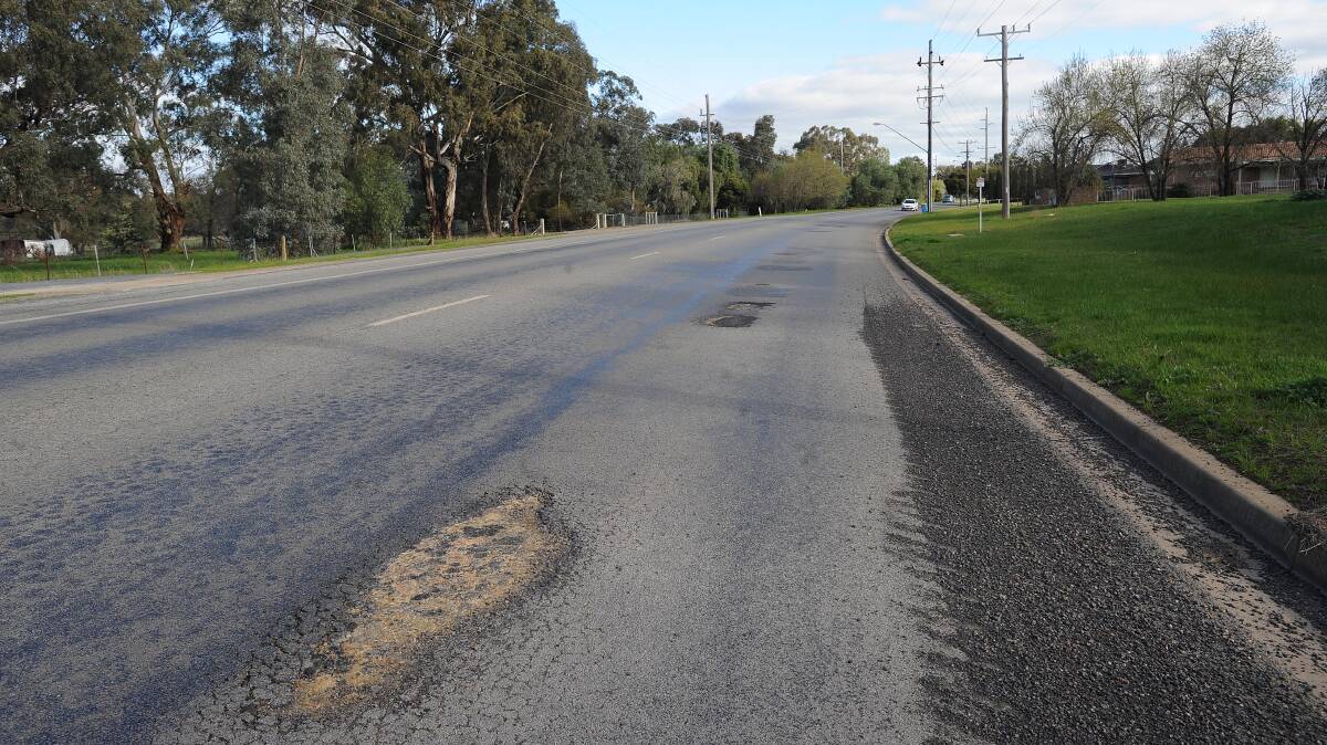 DANGER: Potholes regularly appear on Wagga's roads, creating bumpy and potentially dangerous hazards for the region's drivers. Picture: File