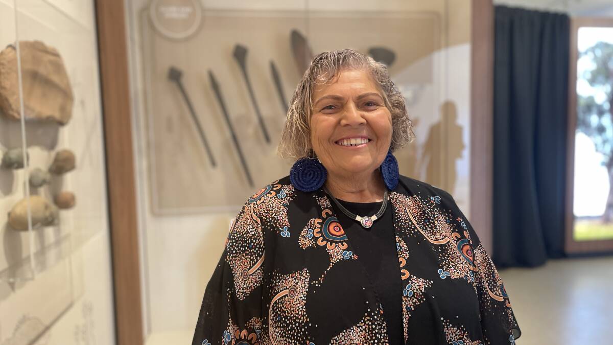 Aunty Mary Atkinson says it was "emotional and uplifting" to see Wiradjuri people once again hold the historic objects. Picture by Monty Jacka