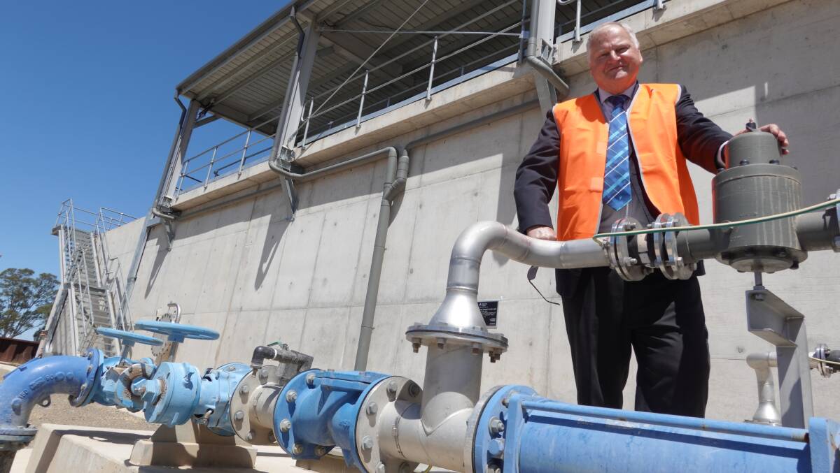 HYDRO: Riverina Water chairperson Greg Verdon says the new plant secures the region's water supply for the next 30 years. Picture: Monty Jacka