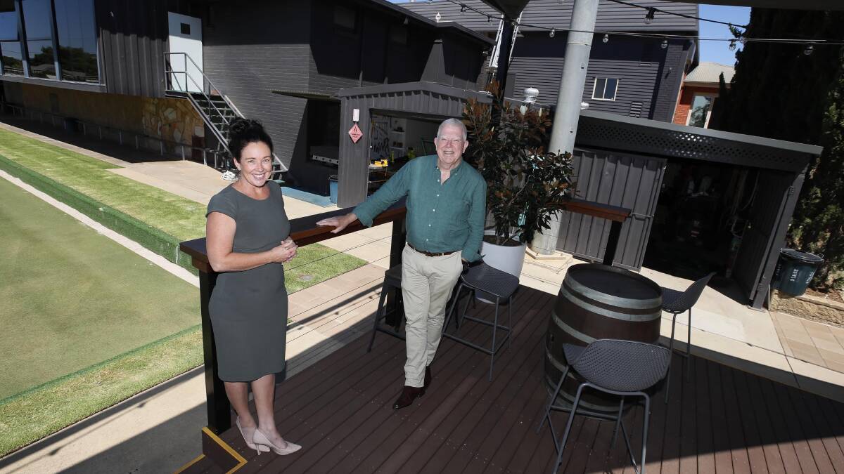 REVAMP: The Wagga RSL Club's Jo Thomas and Andrew Bell believe the $3.5 million works will help the club provide an improved outdoor experience to their members. Picture: Les Smith 