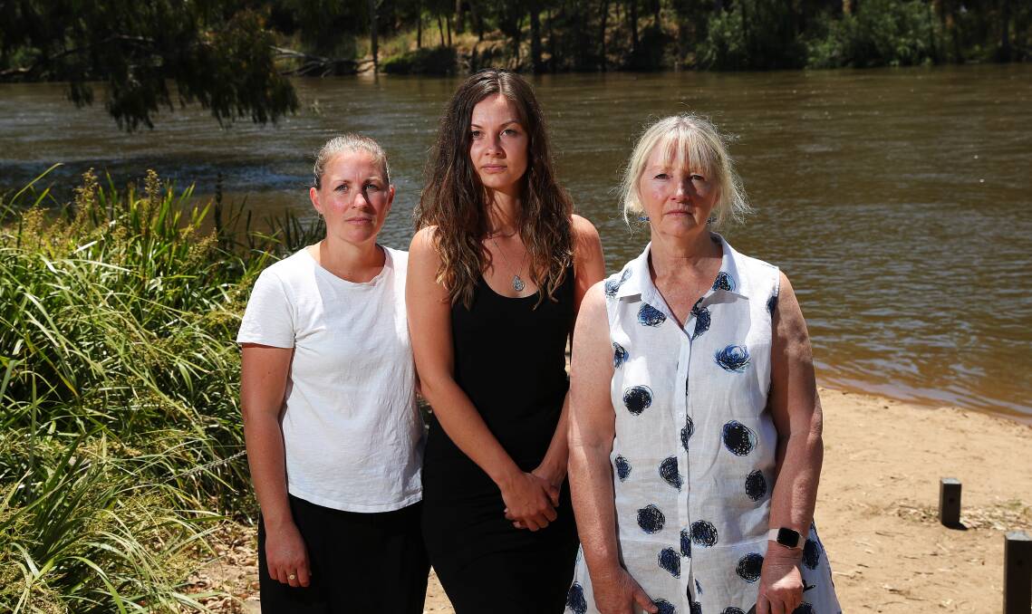 CHANGE: Sally and Felicity Benedyka, along with their mother Jenny McKinnon, led calls for a defibrillator to be installed at Wagga Beach. Picture: Emma Hillier