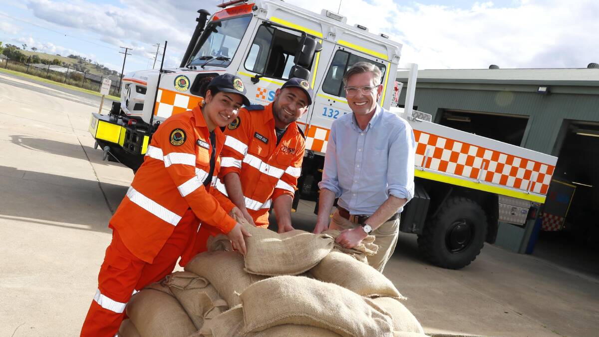 Premier Dominic Perrottet, pictured in Wagga during the recent floods, says his government has listened to the complaints from councils. Picture by Les Smith