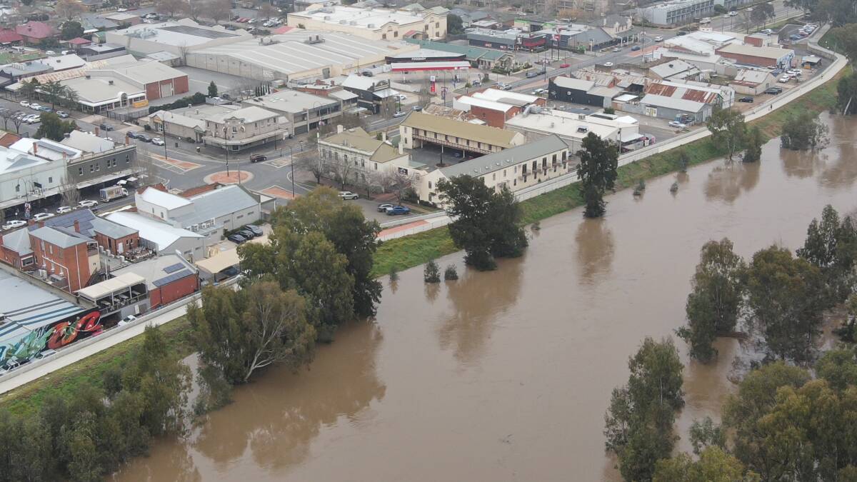 REJECTED: The peer review of council's flood strategy found no reason why North Wagga would require the same 'one in 100 year' flood protection which has been built along the southern side of the Murrumbidgee. Picture: FRNSW Wagga