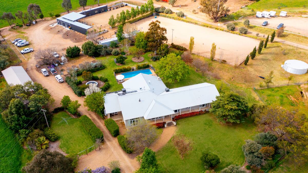 END OF AN ERA: The 46-acre property includes a five-bedroom homestead, an in-ground swimming pool, luxury farmstay accommodation and a fully-equipped riding school and community wellness hub. Picture: Supplied