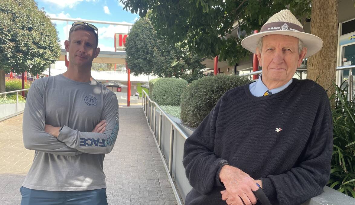 YOUTH NEEDED: Wagga RSL Sub-Branch members Michael White and Kevin Kerr have called for more of the city's younger veterans to join the charity. Picture: Monty Jacka