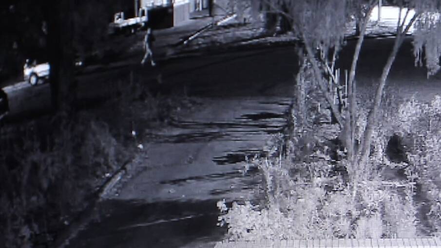 CCTV footage released by NSW Police shows two unidentified people walking along Wagga streets on the night of the aggravated break and enter. Picture supplied