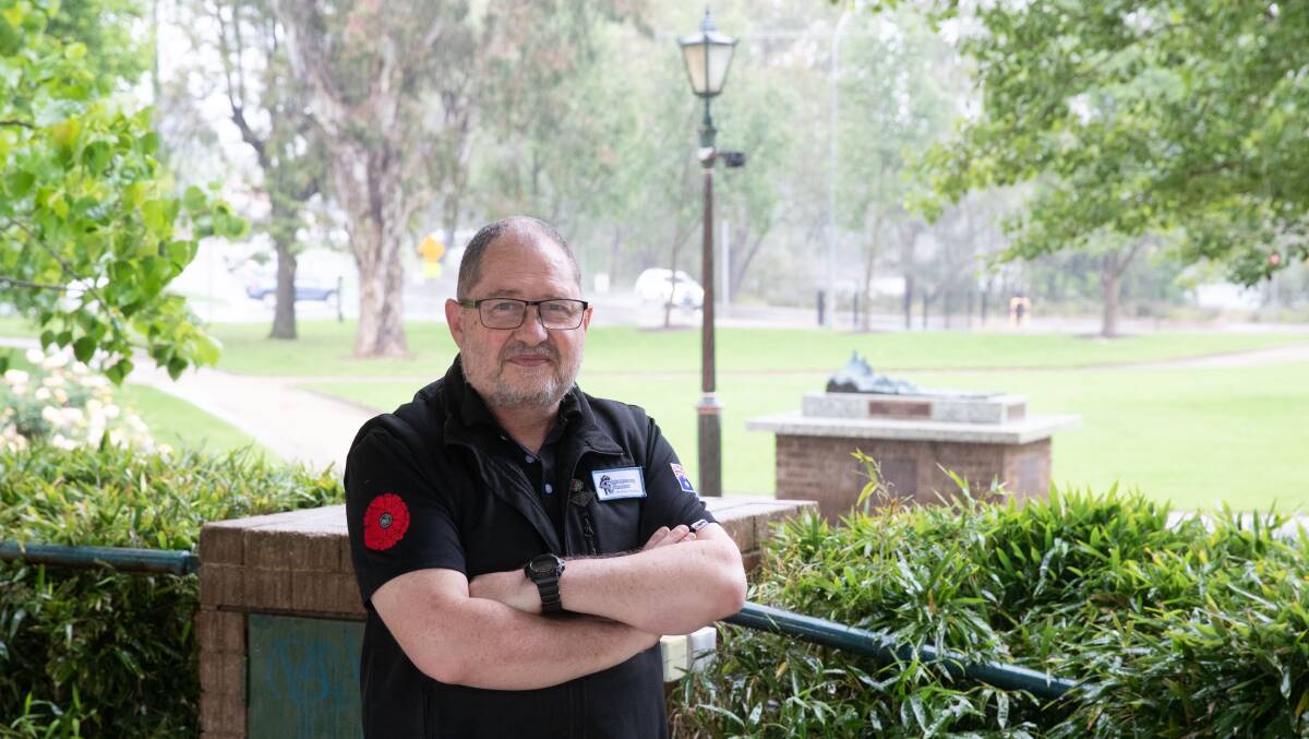 Contemporary Veterans Wagga co-ordinator Richard Salcole says major events shouldn't be held in the Victory Memorial Gardens. Picture by Madeline Begley