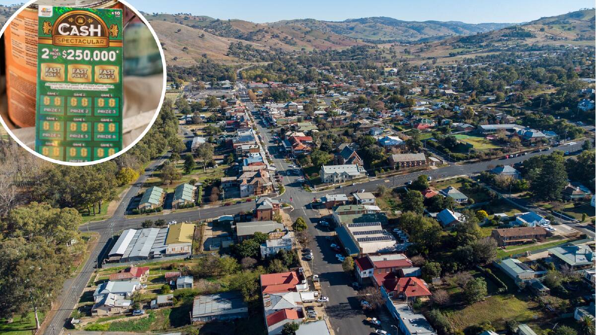 LUCKY: The Tasmanian traveller had stopped in Gundagai to stock up on supplies when he purchased the prize-winning scratchie. 