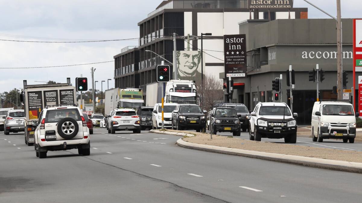 TRAFFIC: Edward Street was the Wagga road where the most serious crashes took place between 2016 and 2020. Picture: Les Smith