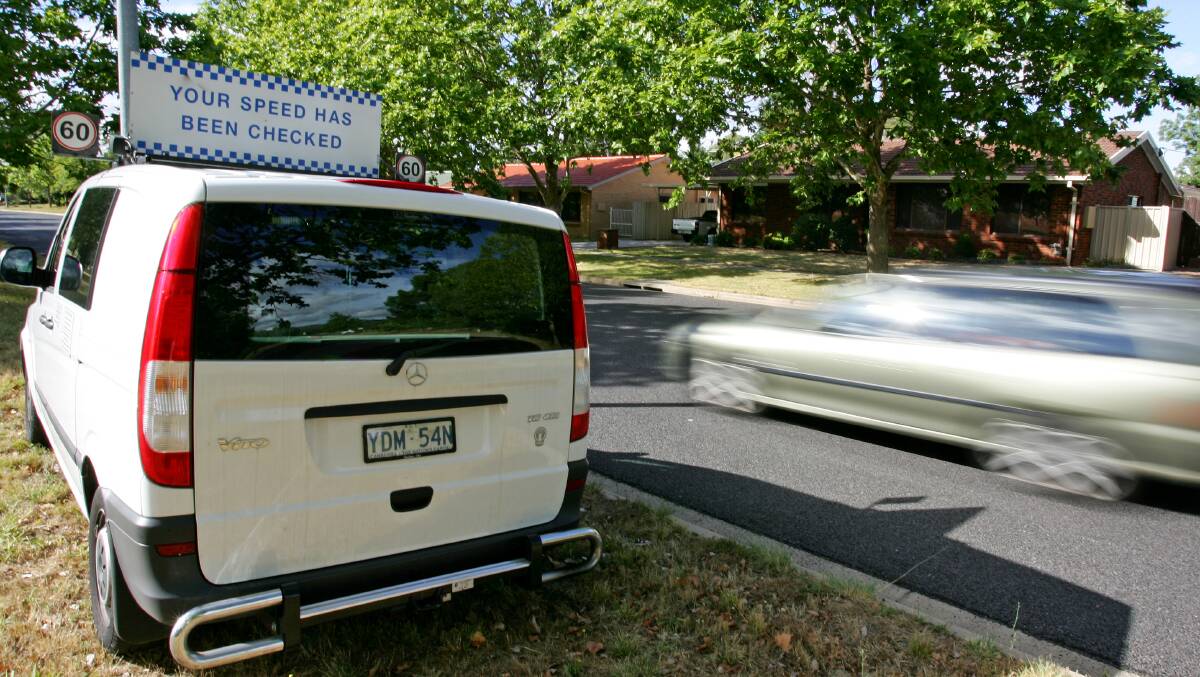 RETURN: The NSW will be adopting new signage which will be placed on top of mobile speed camera vans. Picture: Andrew Sheargold