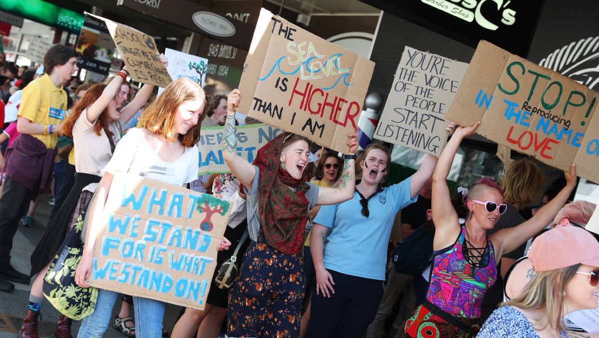 CLIMATE: Wagga students striking for climate change action in 2019. The same topic was voted the top election issue for regional voters in 2022.