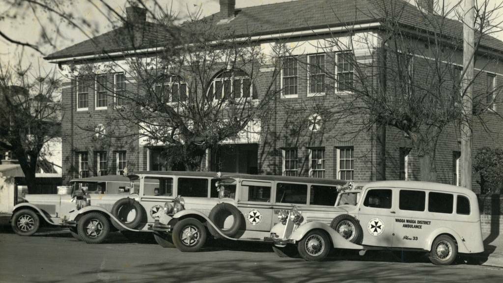 HISTORY: The red brick ambulance station was originally built and paid for by members of the Wagga community in the 1920s, who then gifted it to the NSW government. Picture: Murrumbidgee District Ambulance Service Collection