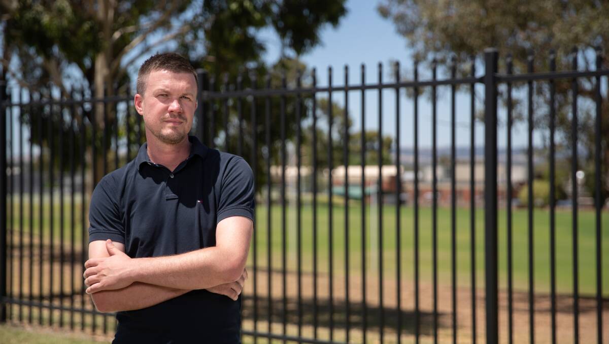 South Wagga Football Club coach Andy Heller says opening up school ovals to local sporting clubs could also help the growth of smaller clubs. Picture by Madeline Begley