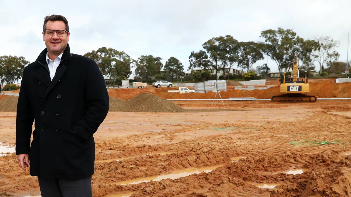 OPPORTUNITY: Fitzpatricks Real Estate's Geoff Seymour is on the hunt for businesses interested in moving into the under-construction Boorooma shopping centre. 