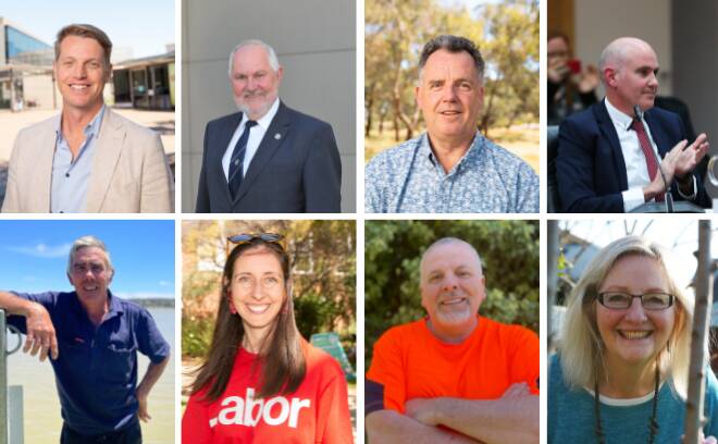 ELECTED: Dan Hayes, Rod Kendall, Dallas Tout, Tim Koschel, Mick Henderson, Amelia Parkins, Richard Foley and Jenny McKinnon round out the new-look council.