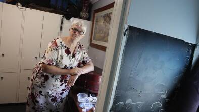 AFTERMATH: Anne Barry says the 5.9 magnitude earthquake felt across the Riverina last year caused significant damage to her Henty home. Picture: Les Smith