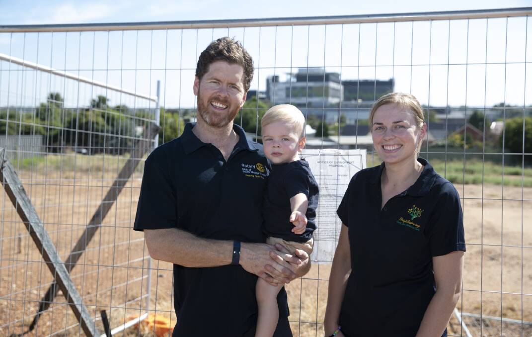 APPROVED: Mitchell Crane and Courtney Weir, with their 18-month-old son Hamish, have been given the green light to build a Bright Beginnings Early Years childcare centre in Turvey Park. Picture: Madeline Begley