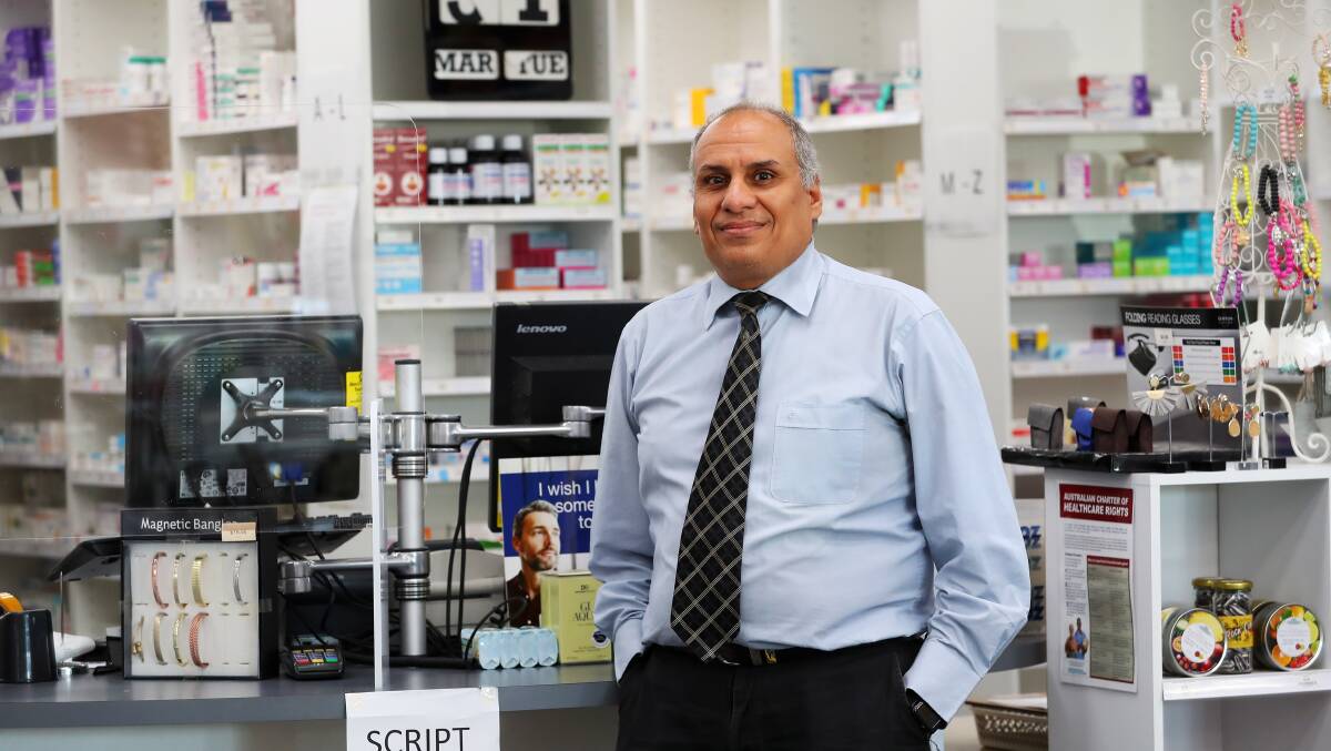 INFLUENZA: Wagga pharmacist Hani Fanous said the noticeably slow uptake of the flu shot this year is probably because of "needle fatigue" off the back of the COVID pandemic. Picture: Emma Hillier