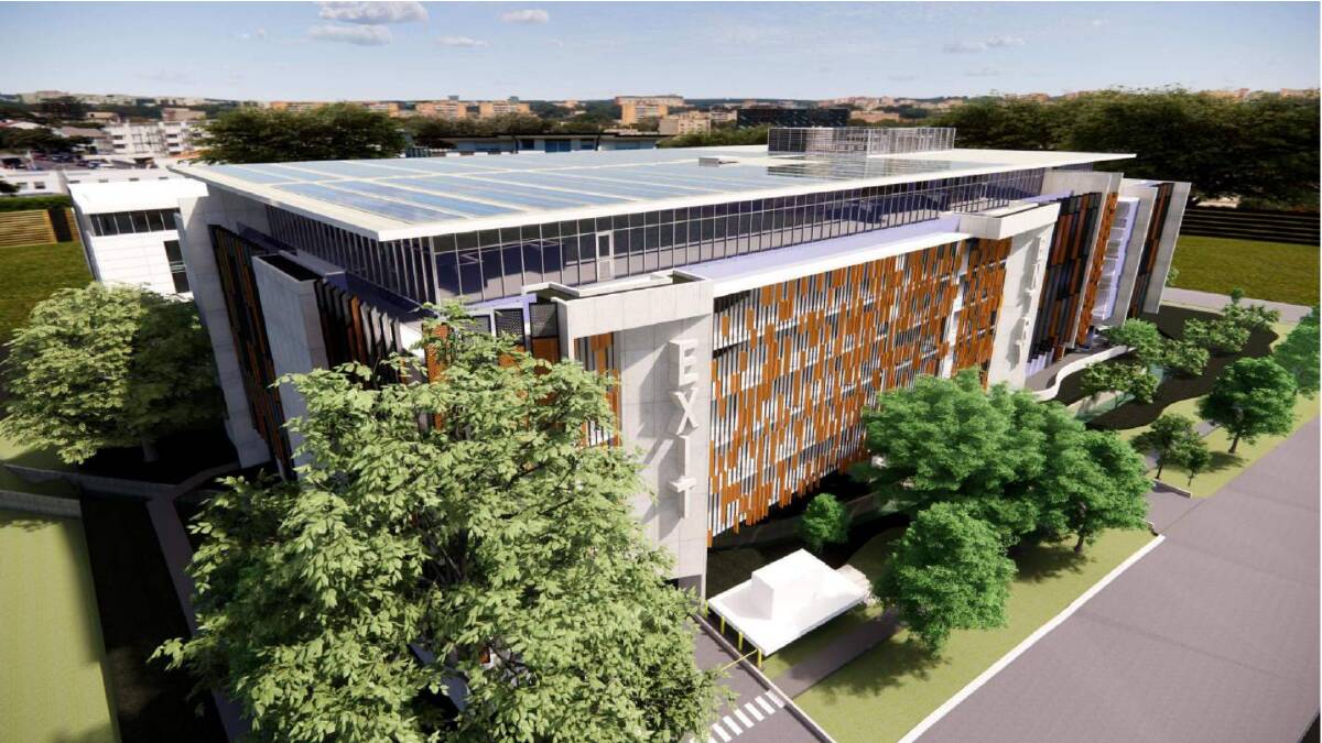 PARKING: The northern side of the proposed building features a six-storey car park with room for more than 500 vehicles. Picture: Morrison Design Partnership