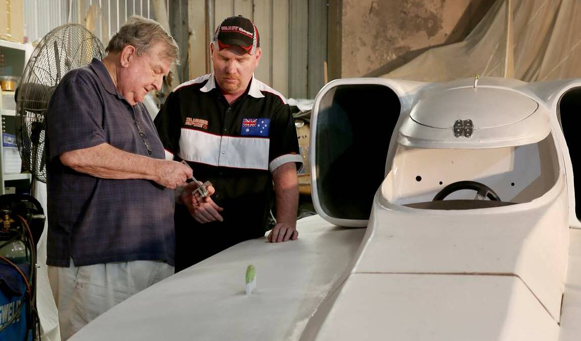 NEED FOR SPEED: World water speed record holder Ken Warby and his son, David, are ready to launch a boat to beat the best at Blowering Dam.