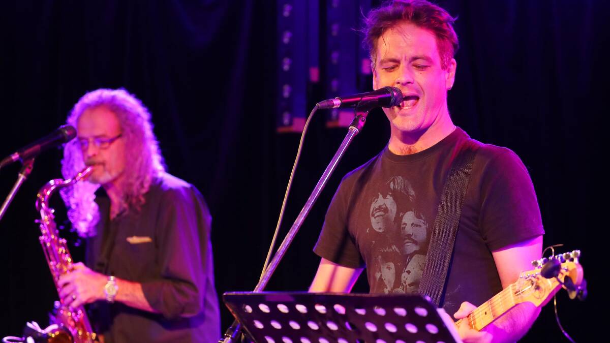 ROCKING: Wayne and Josh Pinn of 'Mattress' performing at the Home earlier this year for the Bidgee Blues Club.